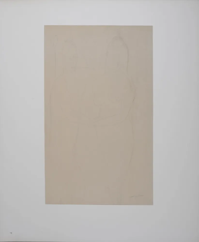 石版画 Modigliani - Adam and Eve