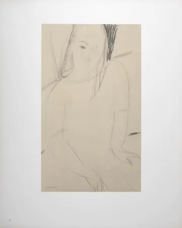 石版画 Modigliani - Figure féminine