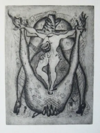 蚀刻版画 Molinier - Sans titre