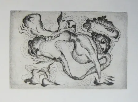 版画 Molinier - Sans titre noire