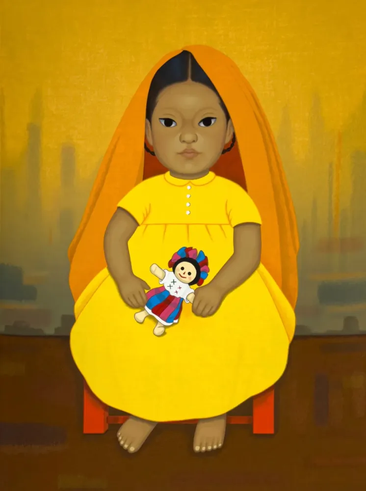 丝网印刷 Montoya - Chica con muneca