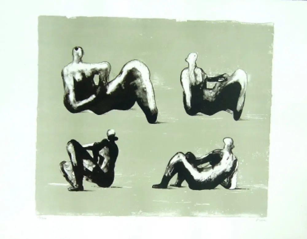 石版画 Moore - Omaggio a Michelangelo