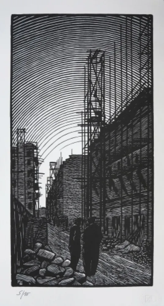 木刻 Moreau - Ateliers de Montreuil - Montreuil City / Plant - France 1912