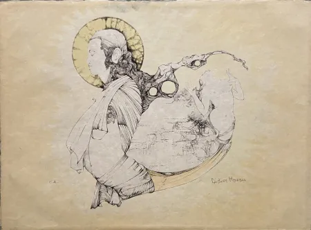 石版画 Moreau - L'Amour