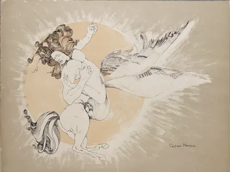 石版画 Moreau - L'Amour