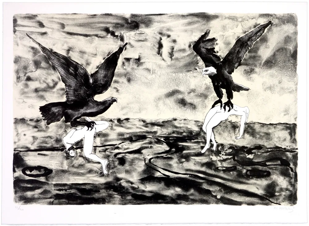 石版画 Mørkeberg - Sans titre 