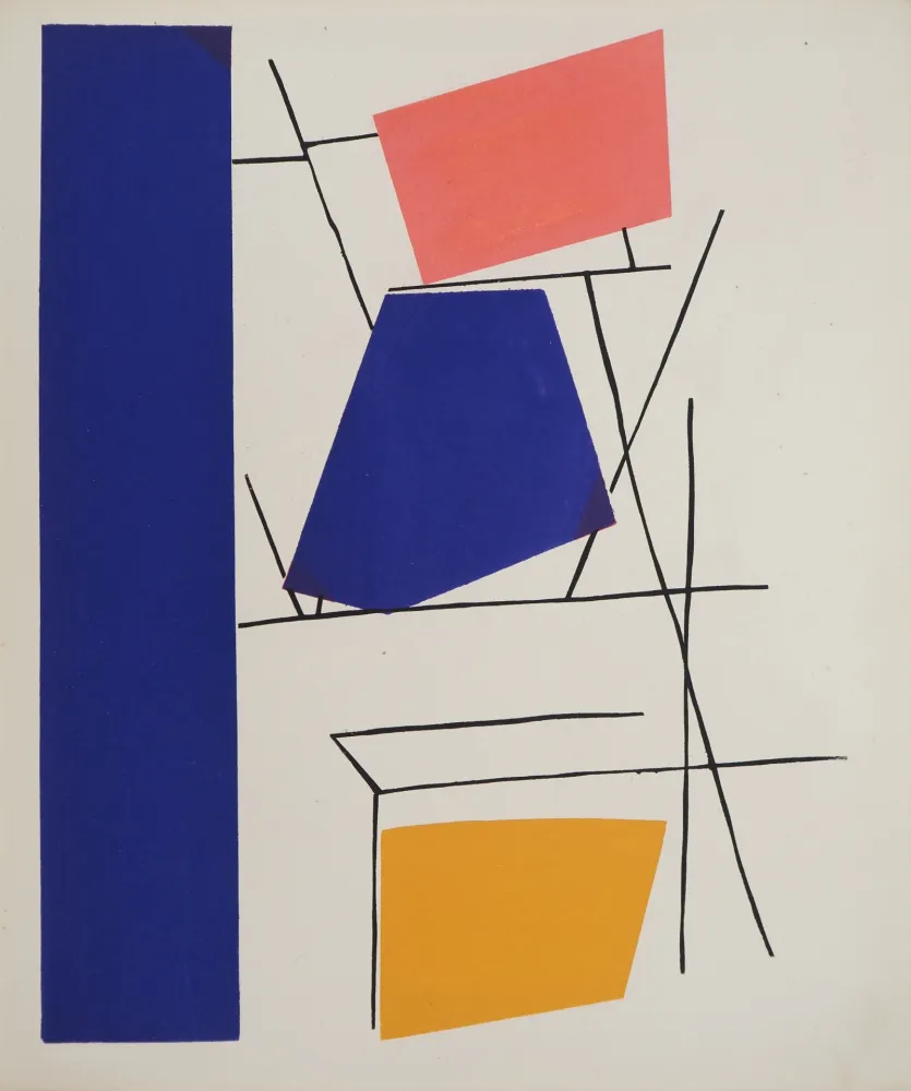 石版画 Mortensen - Empilement abstrait