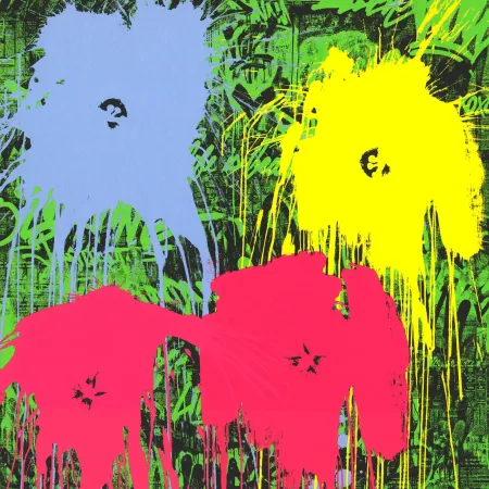 丝网印刷 Mr Brainwash - Flowarh$ - II (D)