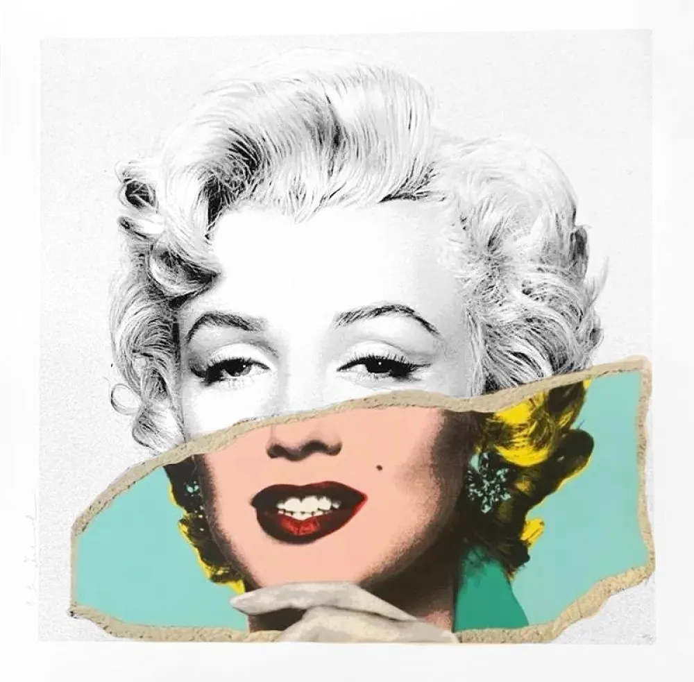 丝网印刷 Mr Brainwash - Monroe POPfolio - Torn Photo