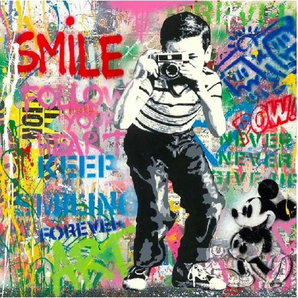 丝网印刷 Mr Brainwash - Smile, 2020 