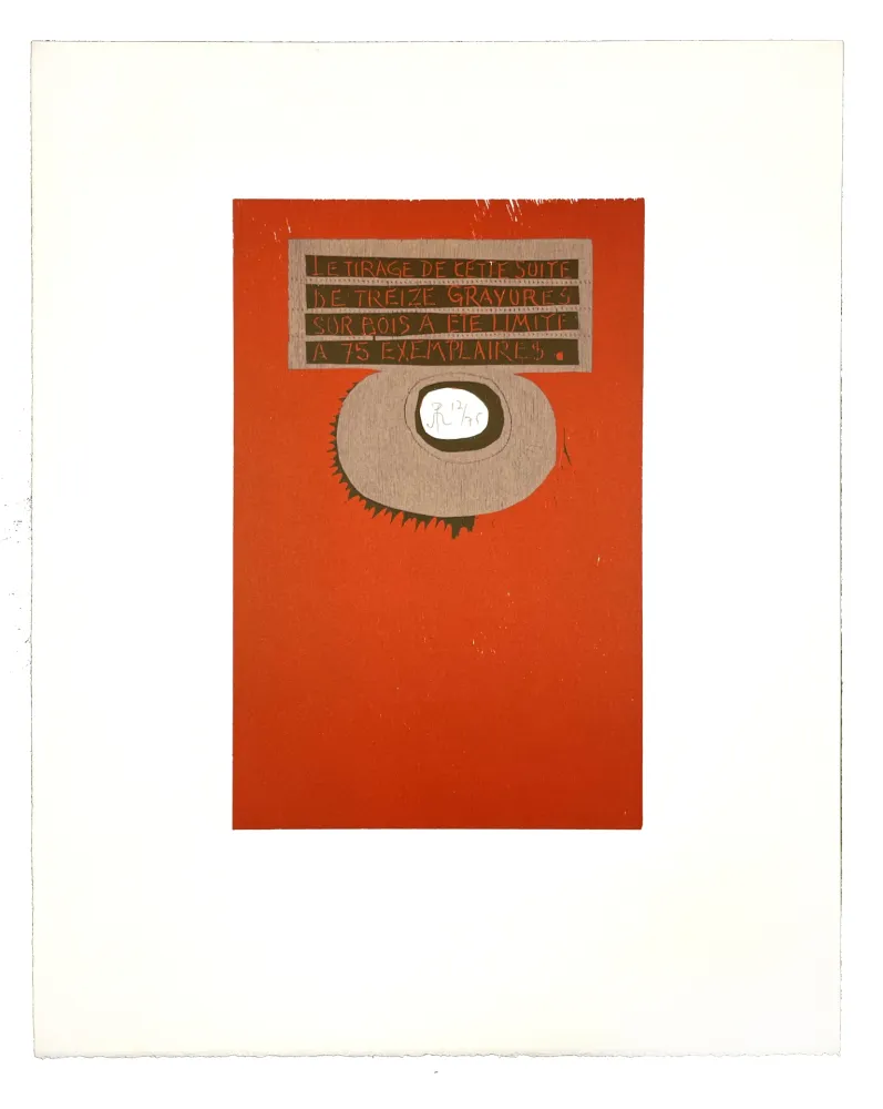 木刻 Müller - LIGNES MALIGNES - COLOPHON