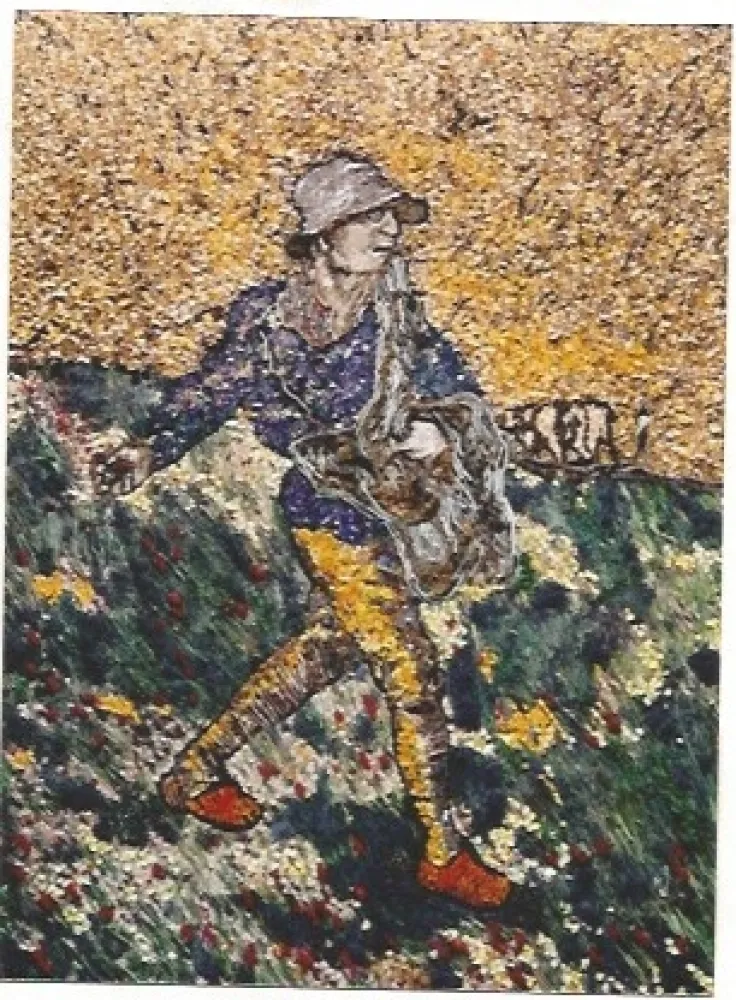 胶版印刷 Muniz - The Sower, after Van Gogh