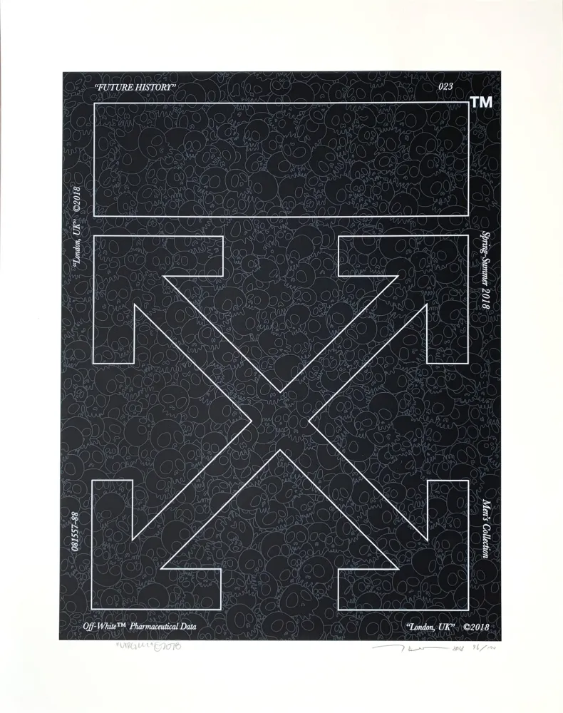 丝网印刷 Murakami - Memento Mori Stone Black