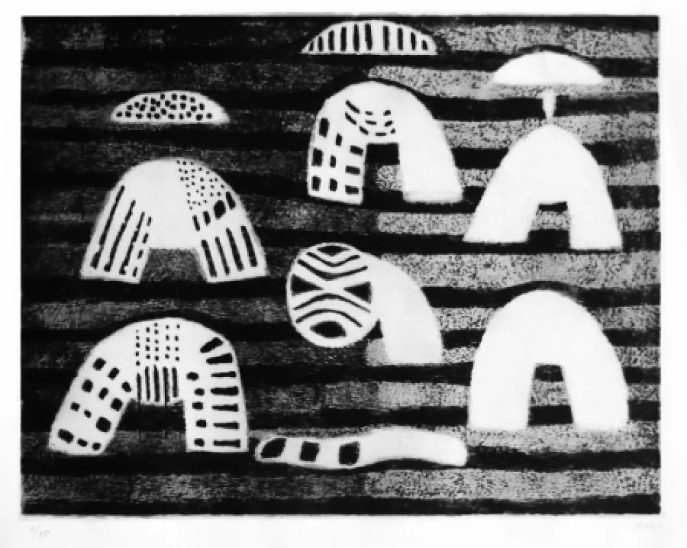 版画 Music - Paysanne des iles