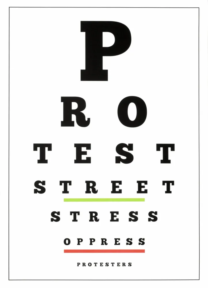 石版画 Navarro - Carta visual (Protest)