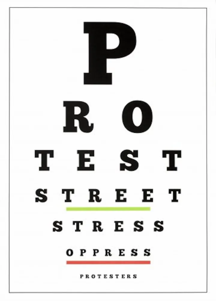 石版画 Navarro - Carta Visual (Protest)