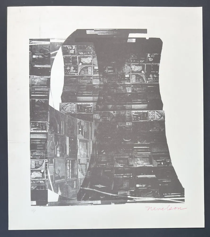 丝网印刷 Nevelson - Louise Nevelson (1899-1988) - Night Reflections - Screen printing on paper - 1968