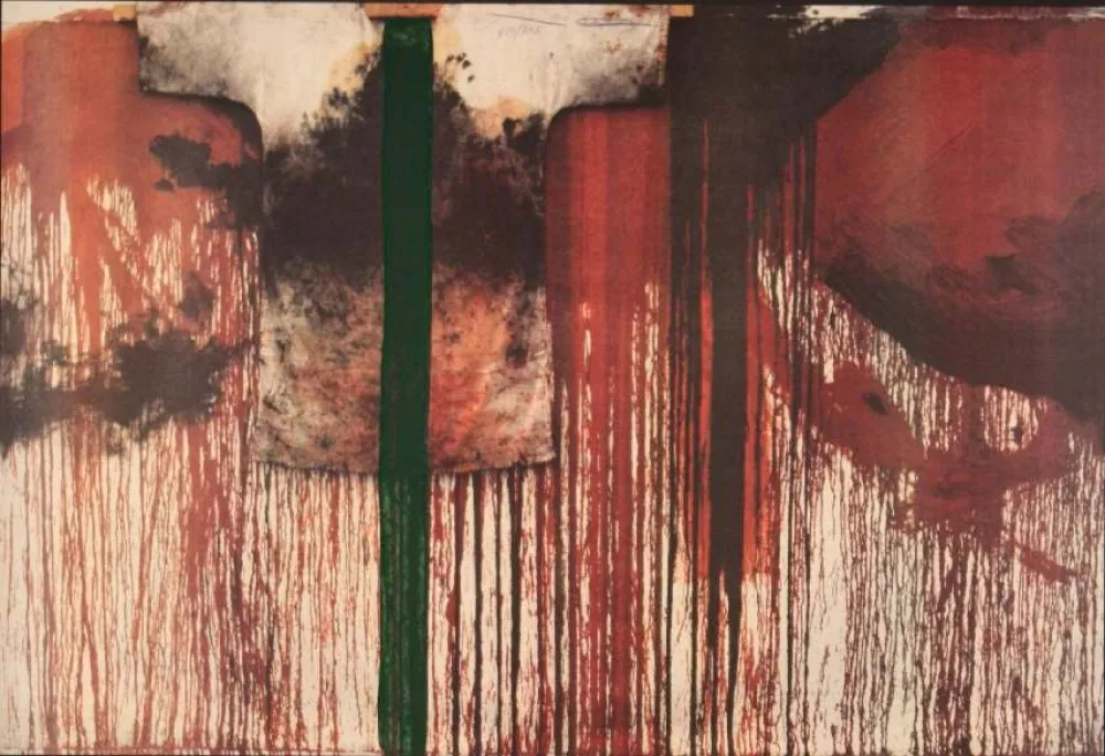 石版画 Nitsch - SENZA TITOLO