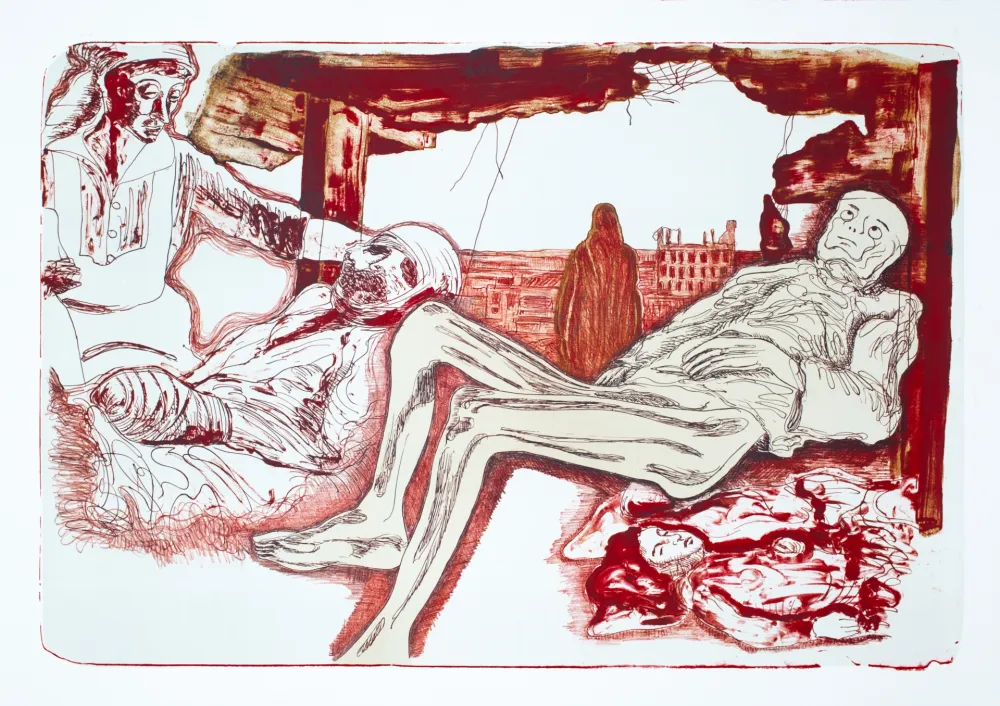 石版画 Nørgaard - La guerre III