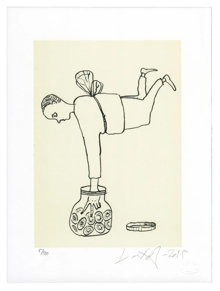 石版画 Nørgard - Homme papillon