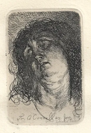 版画 O'connell - Tête de Sainte-Madeleine