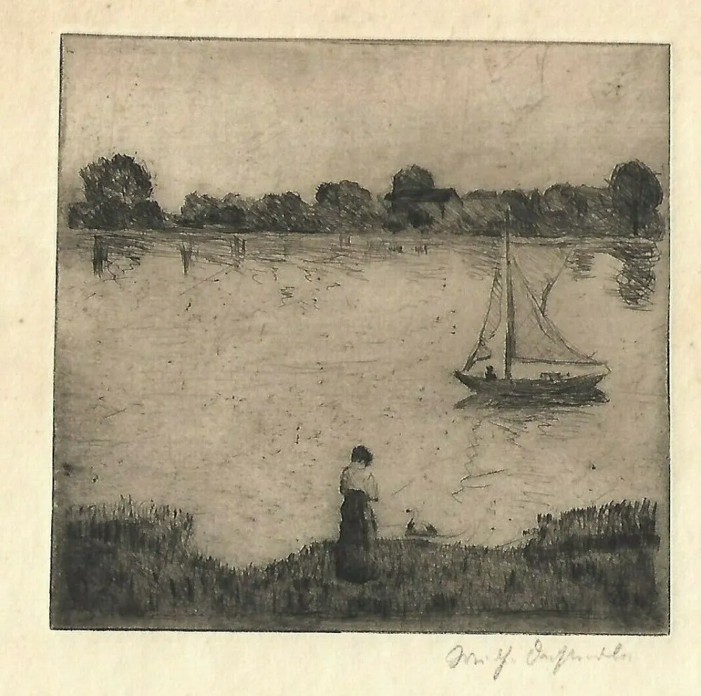 干刻版画 Oesterle - Am See