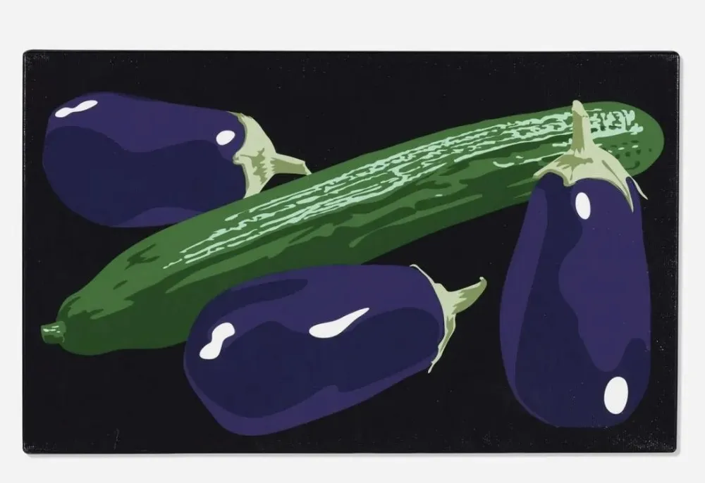 复数作品 Opie - Still Life with Aubergines and Cucumber