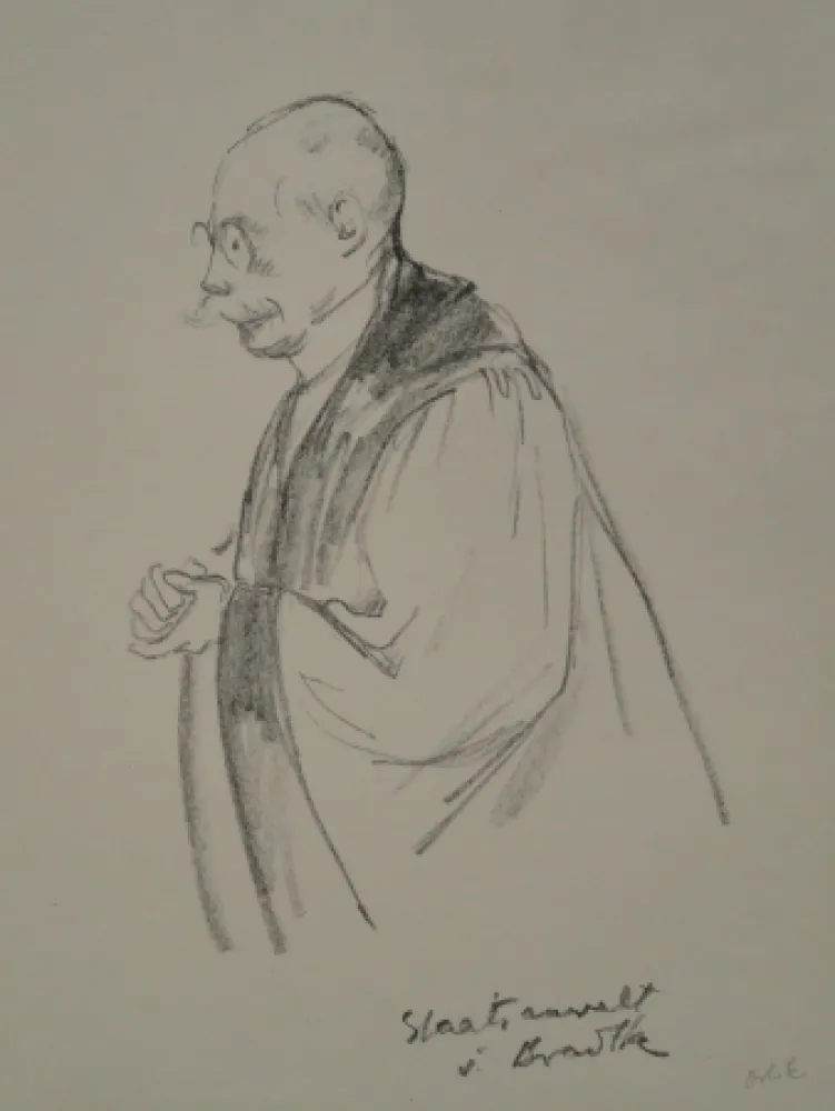 石版画 Orlik - Aus dem Reigen-Process 1921