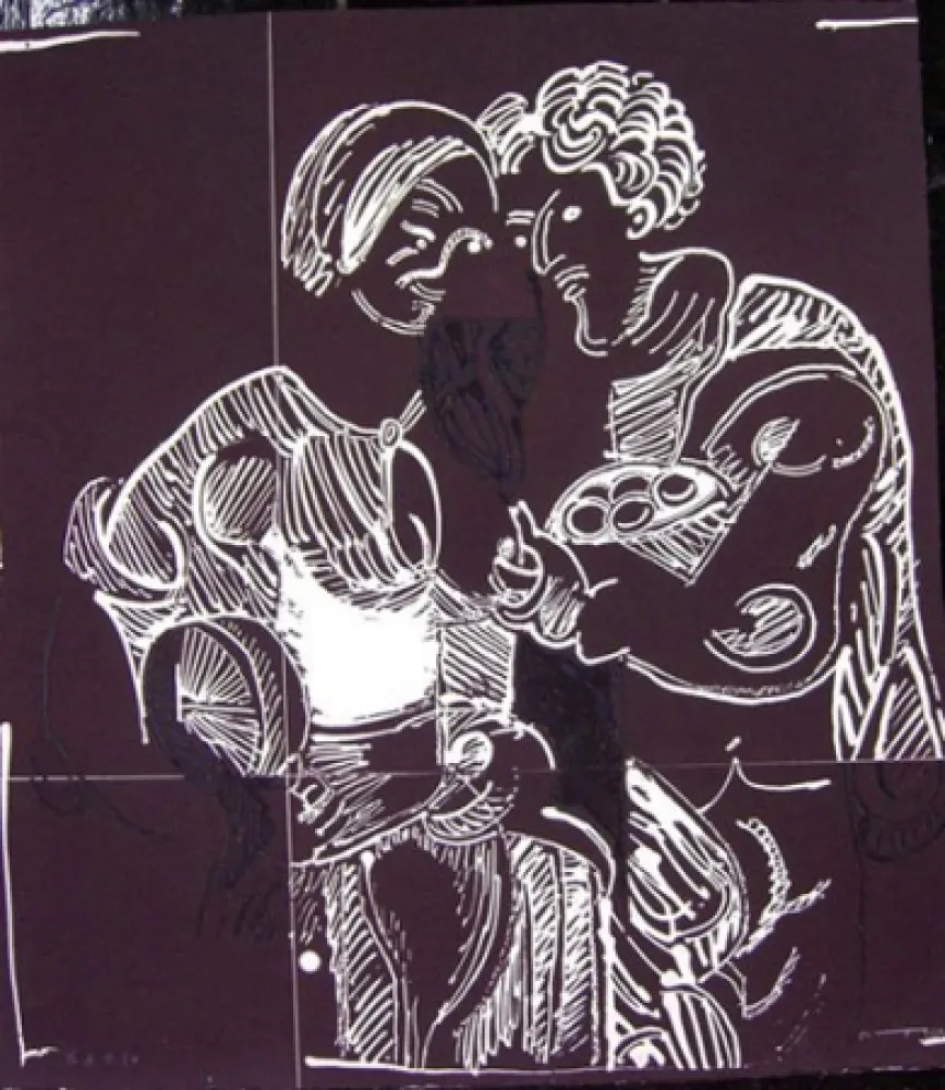 蚀刻版画 Ortega - AMOR CAMPESINO