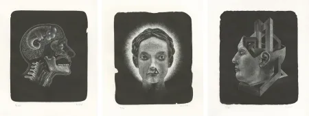 石版画 Ott - Die Heilige (La sainte) - Triptyque