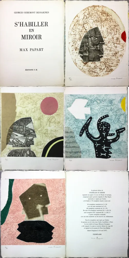 插图书 Papart - G. Ribement Dessaigne : S 'HABILLER EN MIROIR (1977)