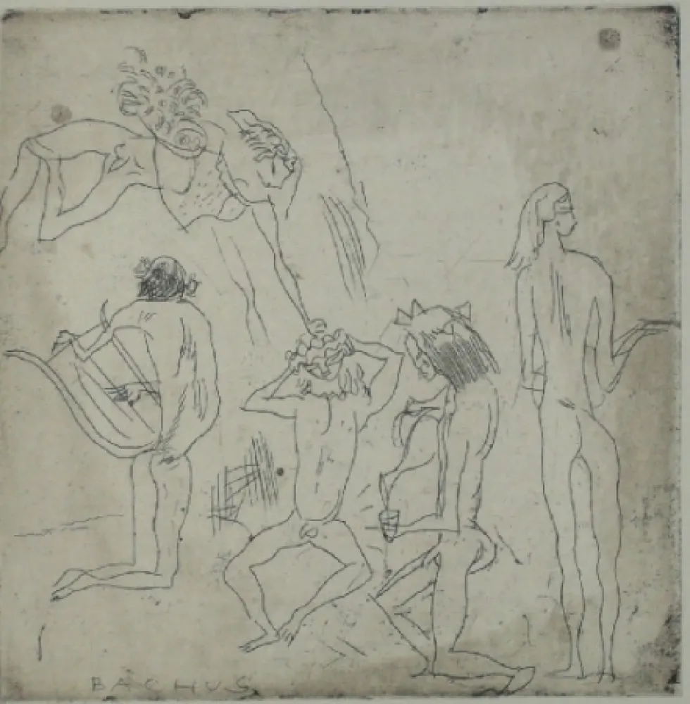 干刻版画 Pascin - Bacchus