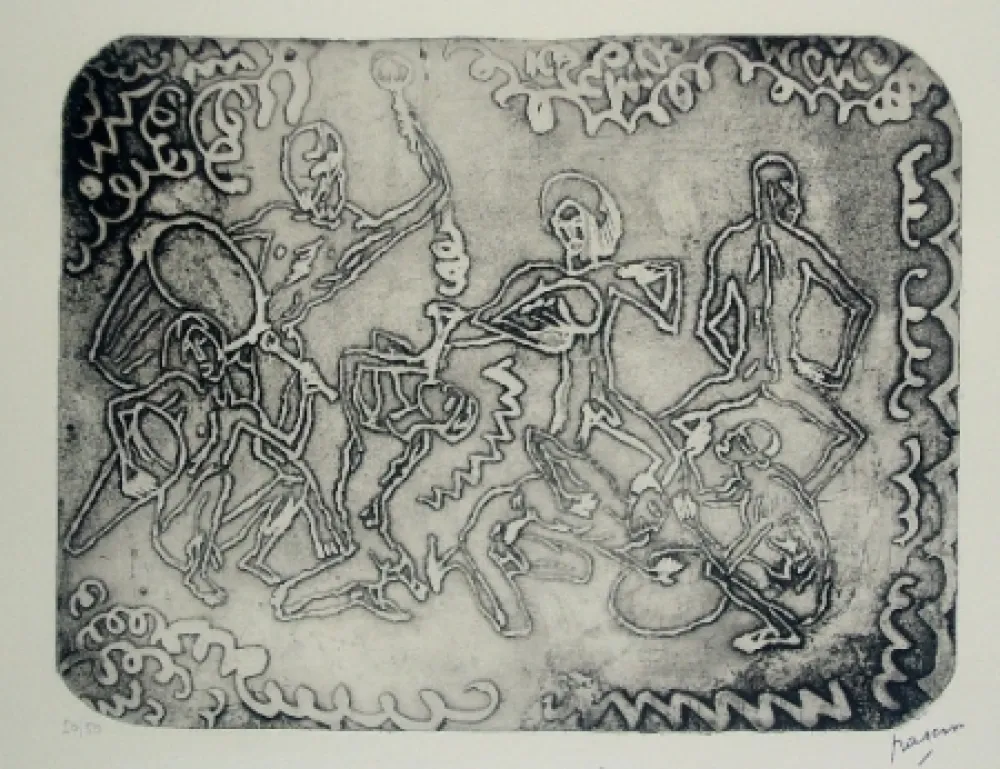 飞尘腐蚀法 Pascin - Jazz Band