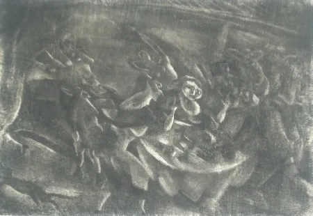 版画 Pascin - Le festin