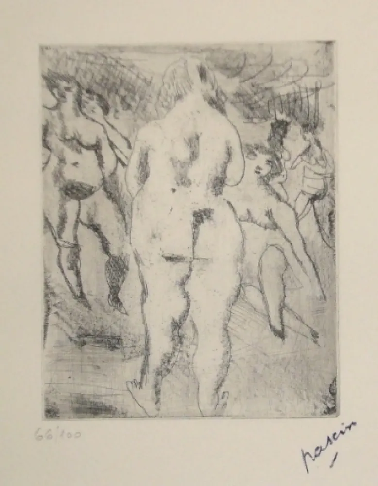干刻版画 Pascin - Six Femmes nues