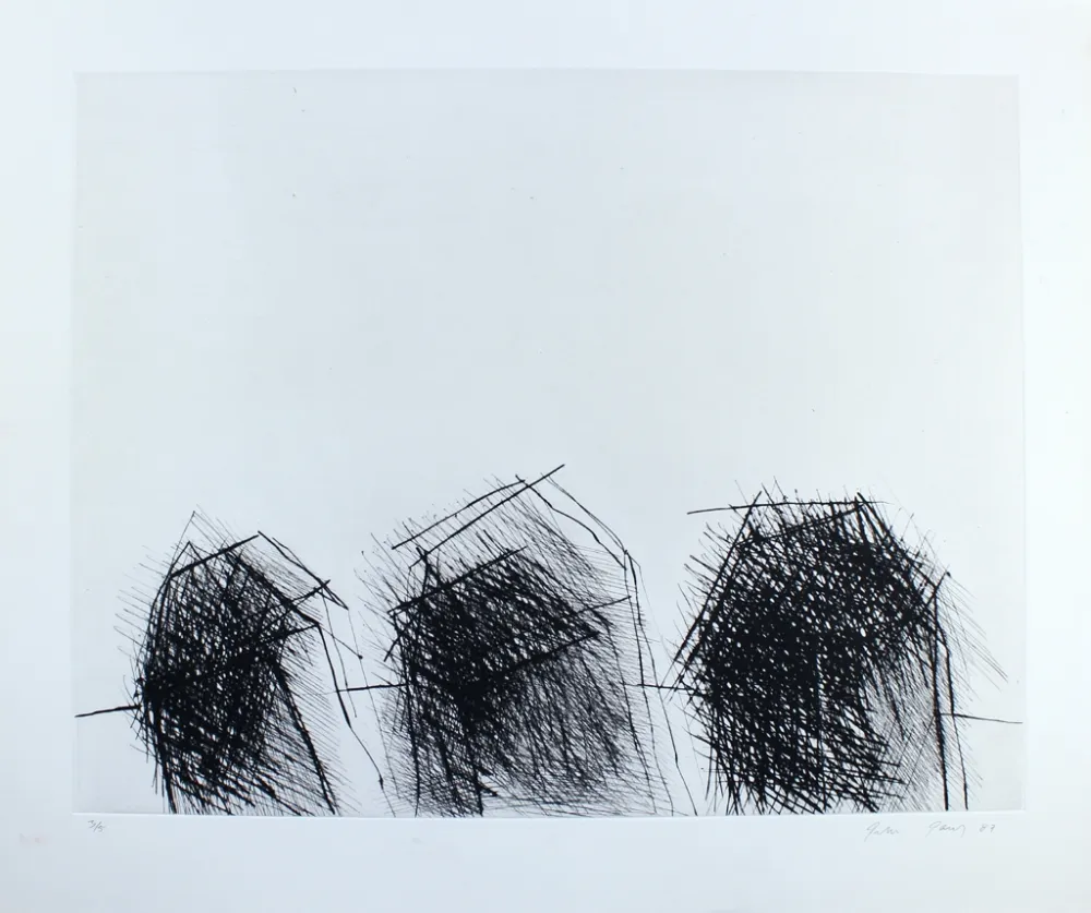 干刻版画 Paul - Drei Häuser / Three Houses