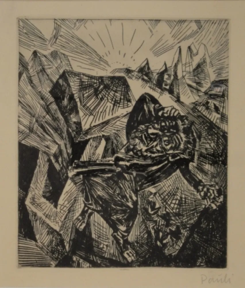 蚀刻版画 Pauli - Rastloser Wanderer