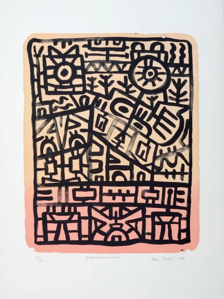 石版画 Pauzié - Quarkorégraphie