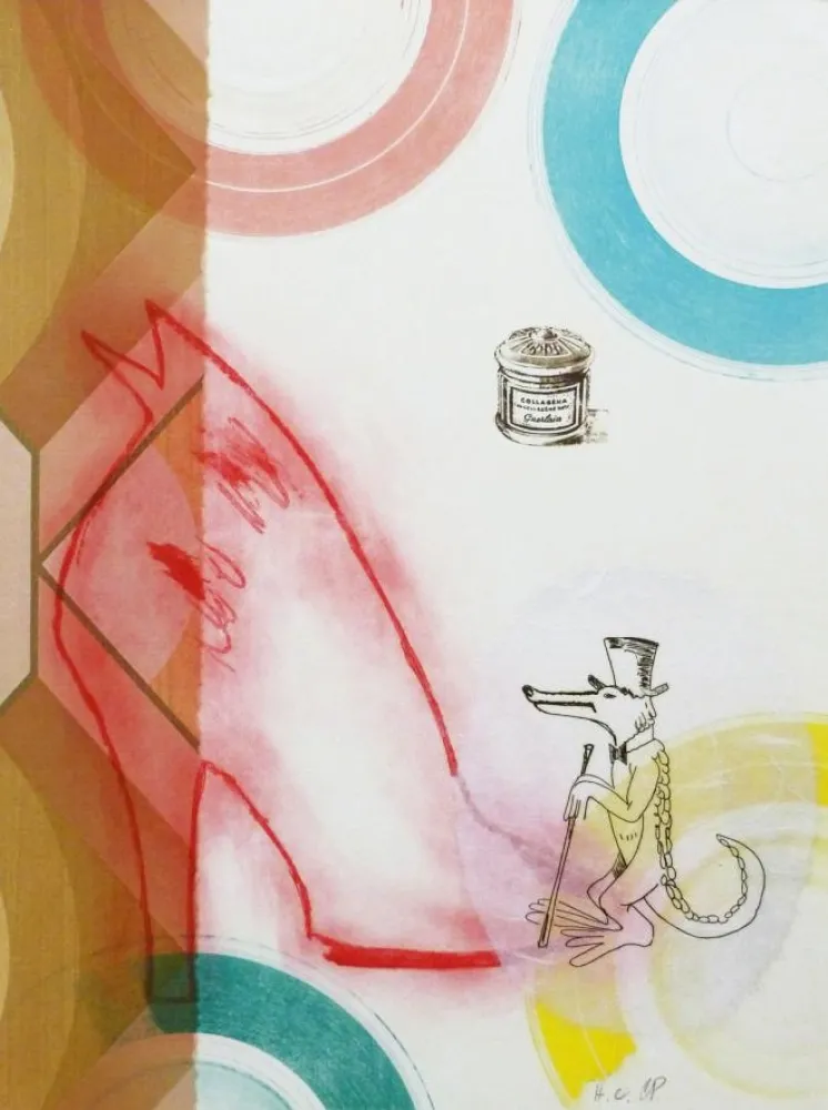 蚀刻版画 Pazos - A sus pies señora