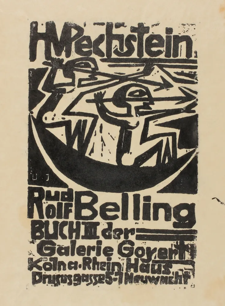 木刻 Pechstein - H. M. Pechstein, Rudolf Belling, Buch III der Galerie Goyert 