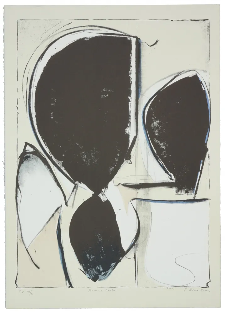 石版画 Péneau - Homme cactus