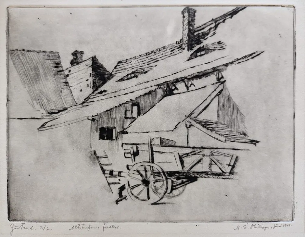 版画 Philipp - Alter Hof in Dresden-Striesen