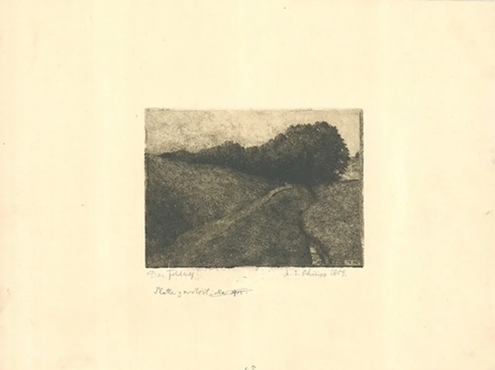 版画 Philipp - Der Feldweg