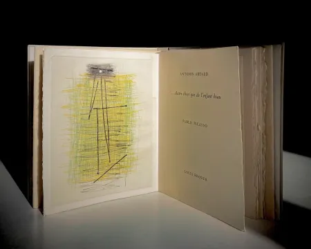 插图书 Picasso - A. Artaud: AUTRE CHOSE QUE DE L'ENFANT BEAU. Rare gravure originale en couleurs (1957)