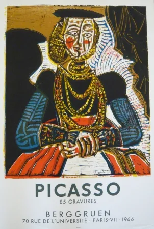 海报 Picasso - Affiche exposition galerie Berggruen Mourlot