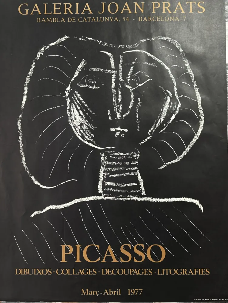 胶版印刷 Picasso (After) - Dibuxos-Collages-Decoupages-LItografies