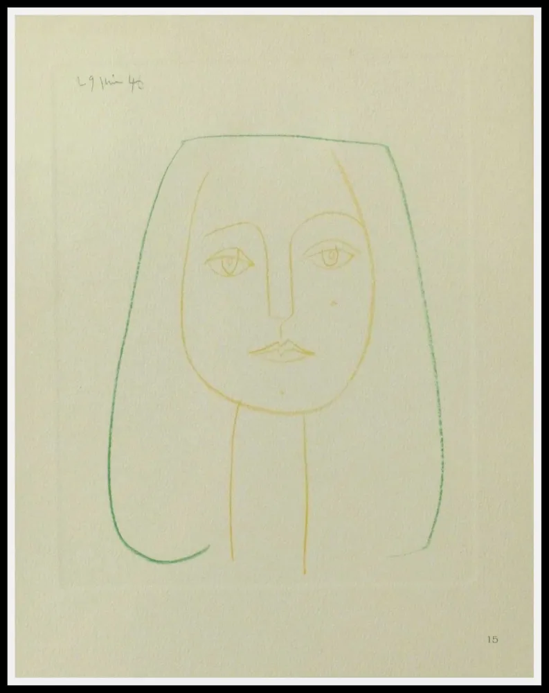镂版印刷 Picasso (After) - PORTRAIT