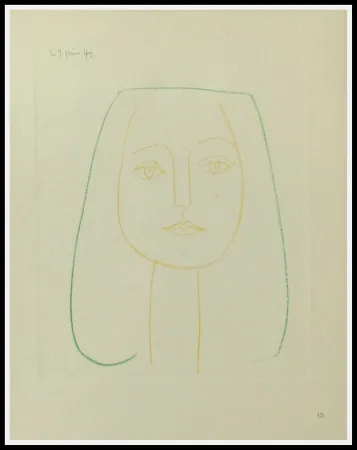 镂版印刷 Picasso (After) - PORTRAIT
