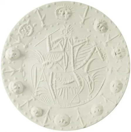 石版画 Picasso - Cavalier faun