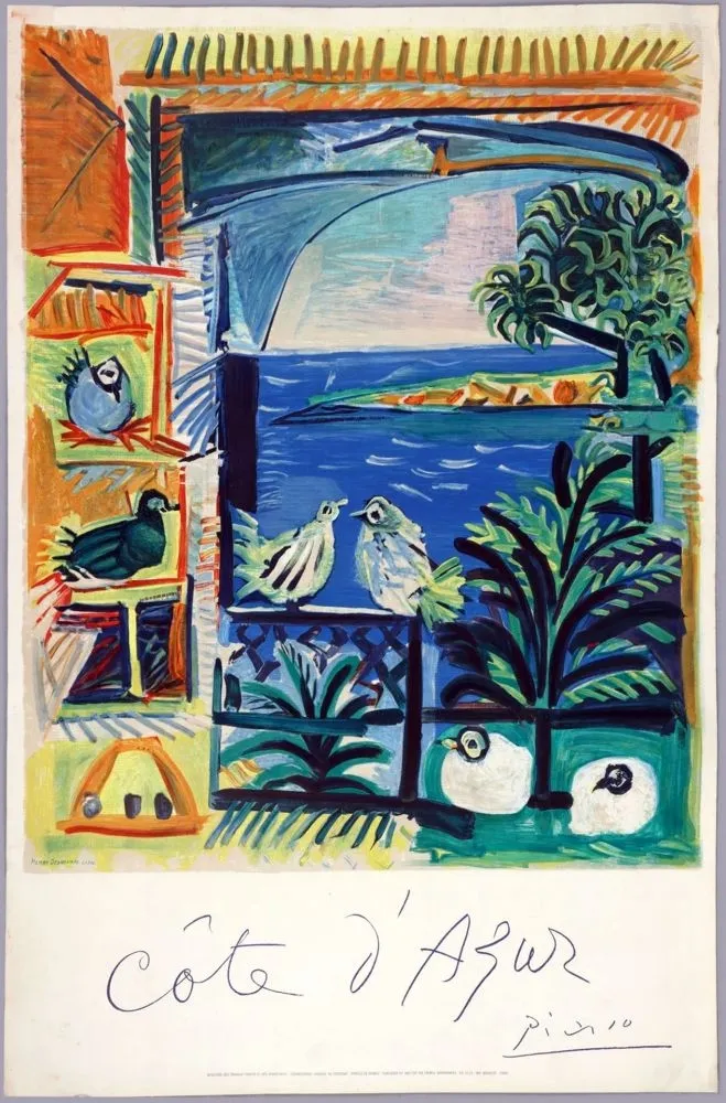 石版画 Picasso - CÔTE D'AZUR (1961)